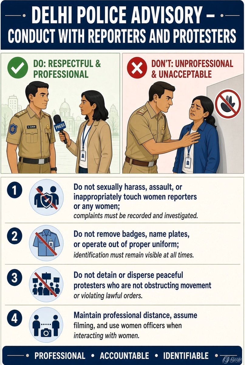 RachitRajX's tweet photo. @BiharKaVoice @DelhiPolice The policing matters, so does how you get it.
Guidelines of Gundas in Uniform
Follow the first guidelines and set the example for others
#EthicsofPolicing https://t.co/7uZDTDLffu
