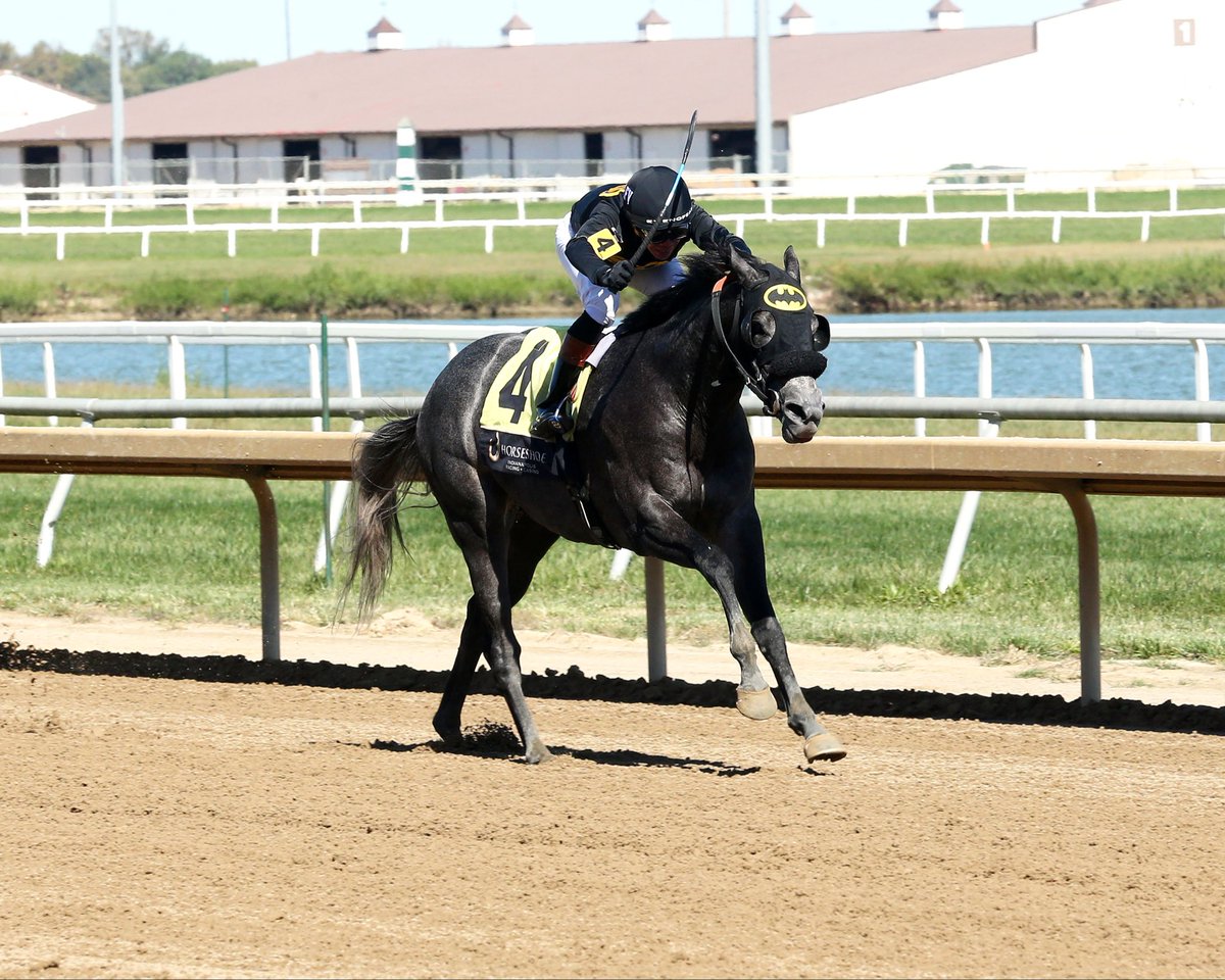 JohnGDooley's tweet photo. A total of $103,208 was wagered on the $0.50 Early Pick 5 @HSIndyRacing on Monday. GO JUNIOR GO ($33.60), in the @Batman gear, upset the Maiden Juvenile Sprint Opener with Luis Fuenmayor on the son of Knicks Go for trainer Carlos Munoz. The seven pound apprentice, with his first ride at IND, records his 30th career win. He rode @ColonialDowns this season with four victories (@Pacolopez1018 won the 2026 CNL title with 55).