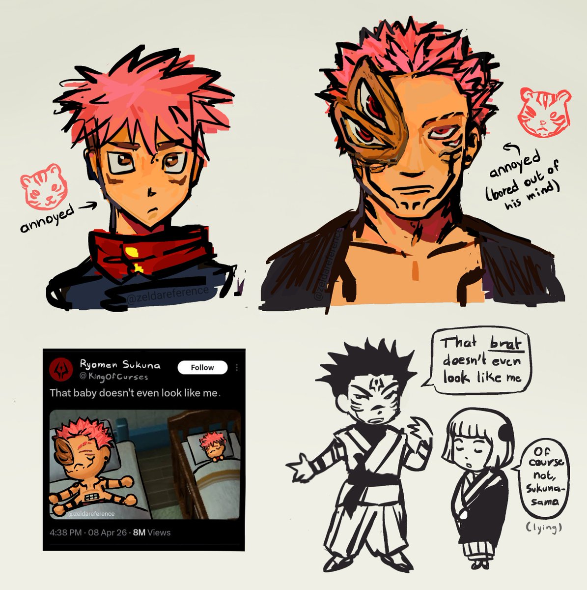 zeldareference's tweet photo. nah bro that baby lowkey does look like you

#jujutsukaisen #itadoriyuuji #ryomensukuna #jjk https://t.co/0NkWOAUhMe
