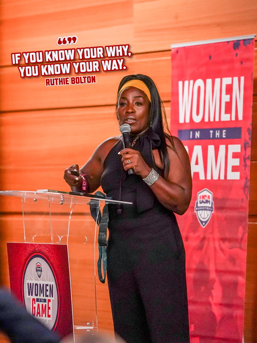 USABYouth's tweet photo. Be intentional. Find your way, find your way. 

🗣️ @RuthieBolton525 

📍 LA Women in the Game Conference https://t.co/95uhfRqWxS