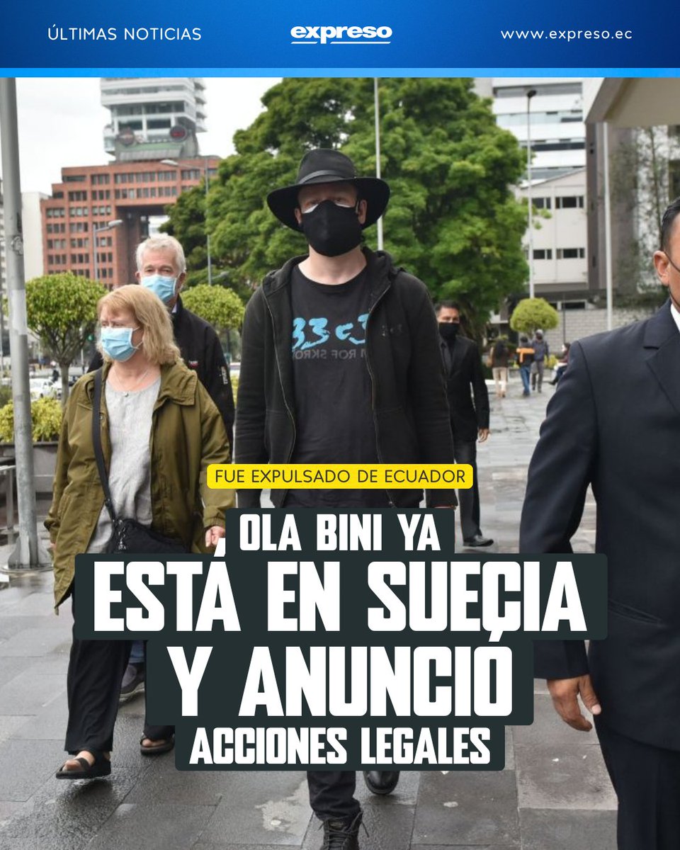 Expresoec's tweet photo. El programador y activista digital Ola Bini confirmó su llegada a Suecia tras ser expulsado de Ecuador a inicios de octubre, en un proceso cuestionado por su defensa y organizaciones de derechos digitales.

Detalles 👇 https://t.co/Z5nP9tg7W8 https://t.co/BfjdPxtOb8