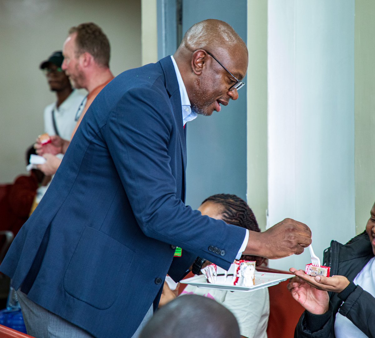 KenyaAirways's tweet photo. This afternoon, our Ag. Group MD & CEO, Habil Waswani, joined our airport stakeholders to kick off this year’s Customer Service Week under the theme “The Extra Mile.” The event brought together teams from across the airport as we begin a week dedicated to recognising the role we all play in creating a memorable customer experience.

We were joined by our airport stakeholders, including @KenyaAirports MD/CEO, Moses Wekesa, as we together reaffirmed our collective commitment to putting the customer at the heart of what we do, working together to deliver a seamless experience across every touchpoint of the airport journey and going the extra mile to make every interaction count.
Happy Customer Service week
 
#ThePrideofAfrica #ExtraMileTogether