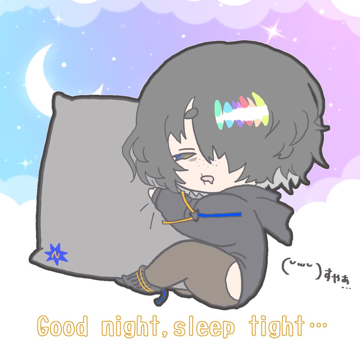 Y_Neoparadox's tweet photo. 気づいたら25時ごろ寝落ちしていたようですが
4時前に目覚めちゃいました

妙に頭がスッキリしている一方、まだまだ眠たいからだ(37.6℃)
二度寝への願掛けも込めておやV投稿します

おやすみなさい！
💤！
#おやすみVtuber
#10月のVTuberフォロー祭り‍ https://t.co/zAcHuhGUjq
