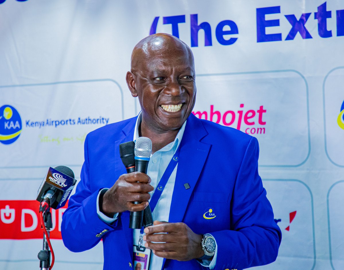 KenyaAirways's tweet photo. This afternoon, our Ag. Group MD & CEO, Habil Waswani, joined our airport stakeholders to kick off this year’s Customer Service Week under the theme “The Extra Mile.” The event brought together teams from across the airport as we begin a week dedicated to recognising the role we all play in creating a memorable customer experience.

We were joined by our airport stakeholders, including @KenyaAirports MD/CEO, Moses Wekesa, as we together reaffirmed our collective commitment to putting the customer at the heart of what we do, working together to deliver a seamless experience across every touchpoint of the airport journey and going the extra mile to make every interaction count.
Happy Customer Service week
 
#ThePrideofAfrica #ExtraMileTogether