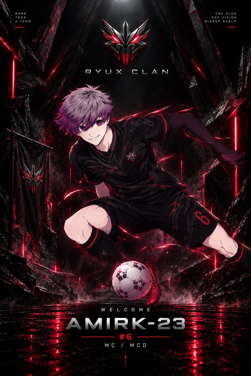 RyuxClan's tweet photo. 🧠⚽ Uno que piensa, corre y encima nos cae bien.

Bienvenido a RYUX, @AMIRK232 . ❤️🖤
Ahora toca demostrarlo en el medio… y aguantar nuestras bromas. 😂

¡A por todas, hermano! 🐉
#RYUX #MTCA https://t.co/WzxS88GBZ7