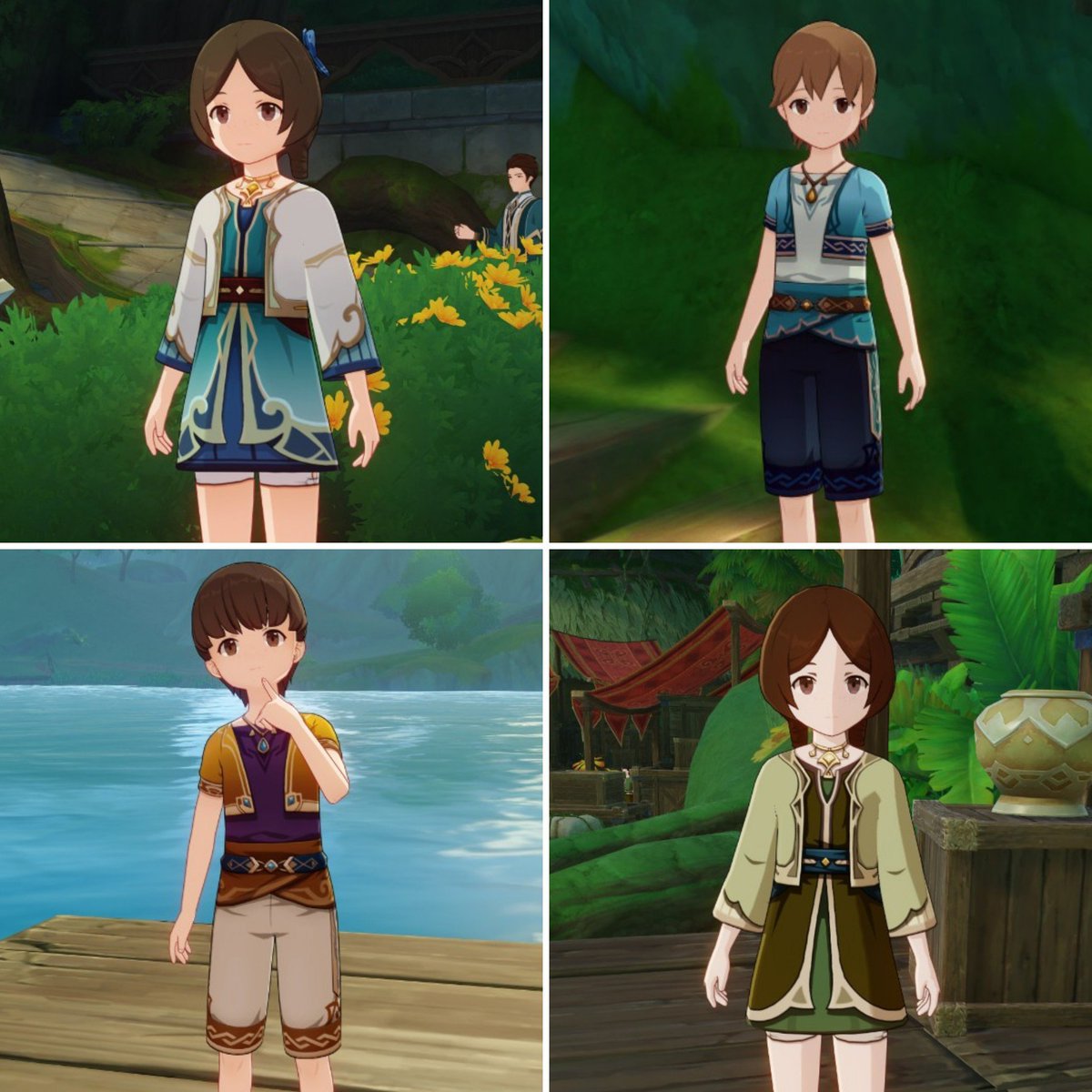 dottore_posting's tweet photo. btw while running around looking for references i realized his clothes have similarities with both the girl and boy children npcs! the hem of his inner shirt is the same as the boys' while the shape of his outer jacket is more like the girls' https://t.co/Nyc0pGSCKT