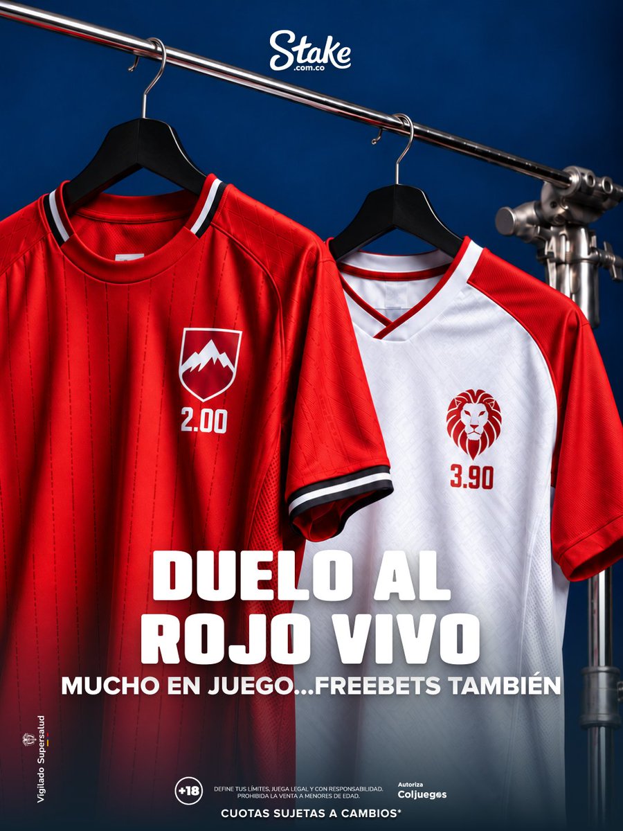 StakeColombia's tweet photo. Tremendas cuotas en Stake y un challenge para ustedes🤯 

El Tío Stake regalará dos FreeBets de 25k💸 a Stakers aleatorios que nos sigan, den RT, me gusta y acierten el resultado final del partido de hoy. Solo un comentario válido por usuario de Stake🚀 

Apuesta ya: https://t.co/P1BwkhZBTL

Aplican T&C. Juega responsablemente.