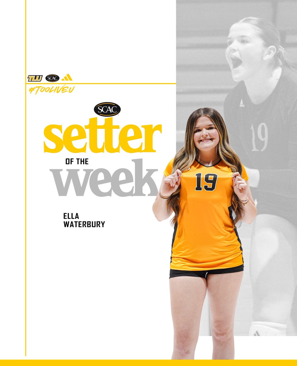 TLU_VB's tweet photo. Setting the table 🙌

Congratulations to freshman Ella Waterbury on being named SCAC Setter of the Week!

#TooLiveU | #PupsUp https://t.co/zXIE4lBm6V