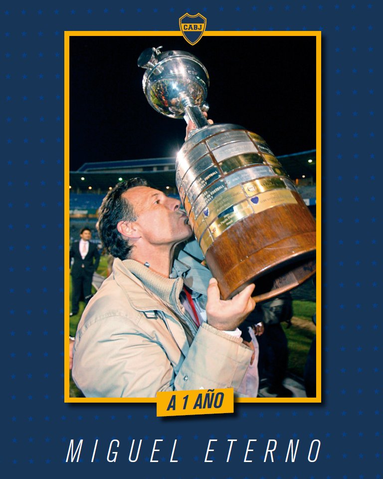 la12tuittera's tweet photo. 🔙 A 1 año que MIGUEL ÁNGEL RUSSO pasó a la inmortalidad.

🔎Títulos en #Boca:
🏆Libertadores 2007
🏆Superliga 2019/2020
🏆Copa Maradona 2020
🏆Copa Argentina 2021

👔128 partidos dirigidos.

💙💛💙Gracias Miguel, estarás siempre en nuestros corazones. https://t.co/l4F7VMkp23
