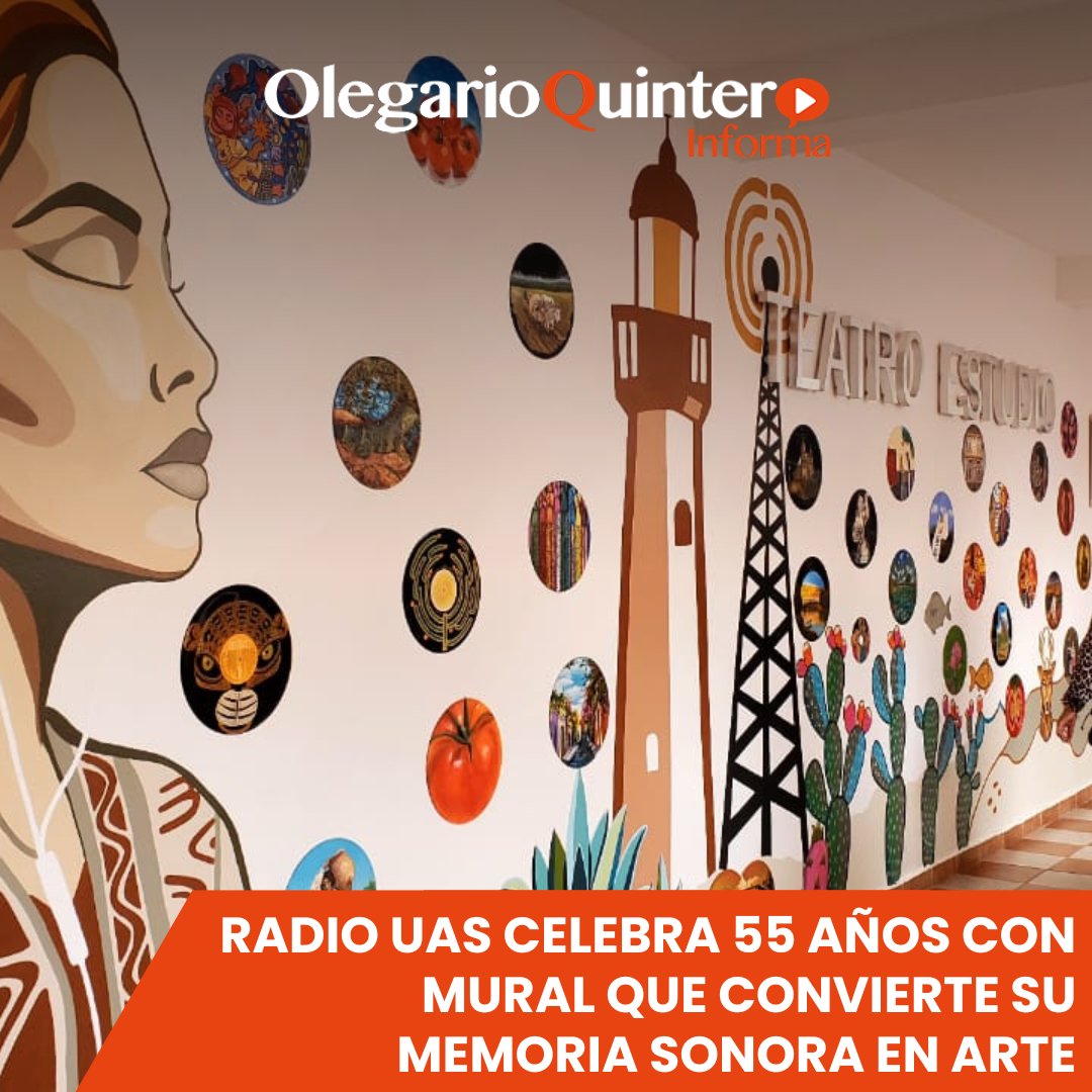 OlegarioMX's tweet photo. 🎙️🎨Radio UAS celebra 55 años con "Frecuencias de Nuestra Memoria". 🎵💿Antiguos vinilos de la emisora fueron convertidos en arte para preservar su historia y memoria sonora.✨🖼️

Más info:
https://t.co/AnbVK07GVA

#UAS  #radiouas #arte #cultura #escuela #memoriasonora https://t.co/JyScbi0DNM