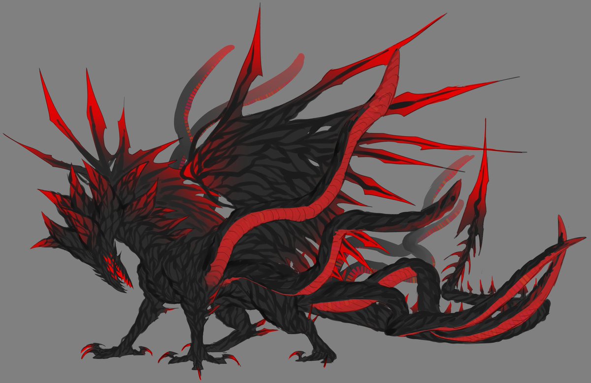 Cloud_yaa's tweet photo. doom dragon shadow au. now with tentacles https://t.co/dxRrOJ6X5s