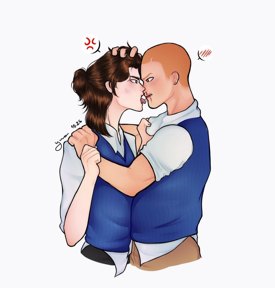 yuamoras's tweet photo. fight and make out #bully #ocxcanon #fanart https://t.co/PW9Q2Di7iv