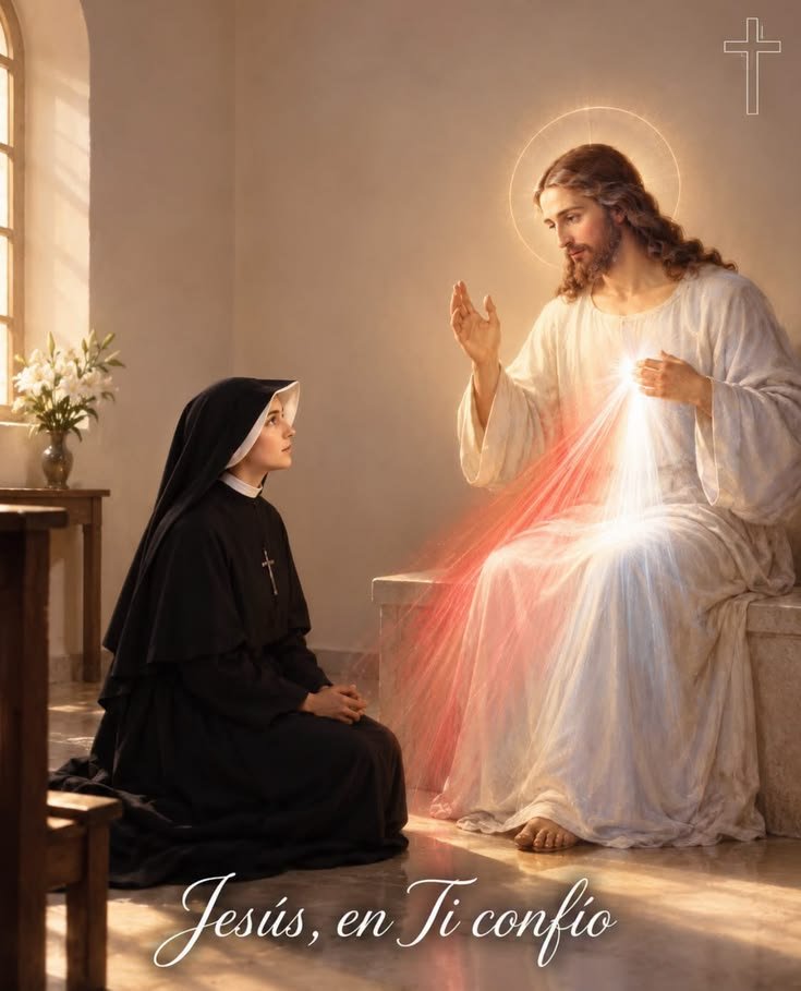 cathodailyHope's tweet photo. St. Faustina, Apostle of Divine Mercy, pray for us.
May we always trust in Jesus, especially in difficult times.
Jesus, I trust in You. π
#StFaustina #DivineMercy #JesusITrustInYou #CatholicFaith #CatholicPrayer #PopeLeoXIV https://t.co/FGlw5Eytru
