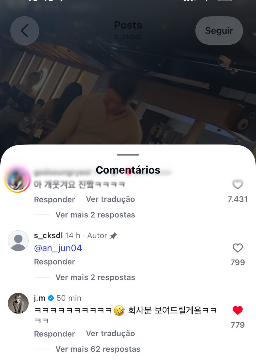 jmjklab's tweet photo. #JIMIN deixou um comentário em uma publicação no Instagram!

“Kkkkkkkk 😂 Vou mostrar para o pessoal da empresa." https://t.co/N5vRb9oMk9