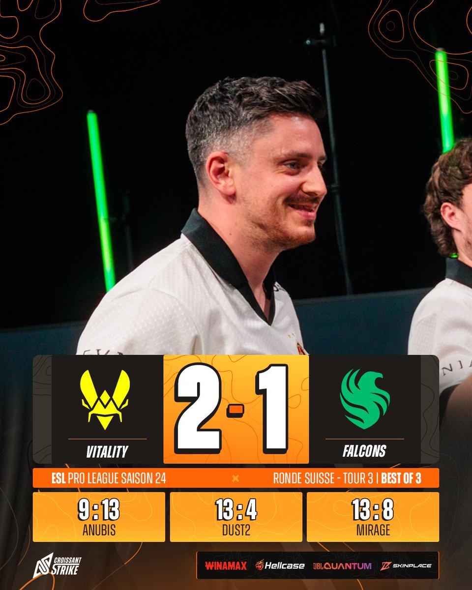 CroissantStrike's tweet photo. ✅ POUR LA PREMIÈRE FOIS DE 2026, 🇪🇺 @TEAMVITALITYCS BAT 🇪🇺 FALCONS !!! 🤯

LA RUCHE VALIDE SA PLACE EN PLAYOFFS DE L'EPL 🇵🇱 S24 EN 3-0 ! ✅✅✅🐝 https://t.co/PYwmWlnpPa