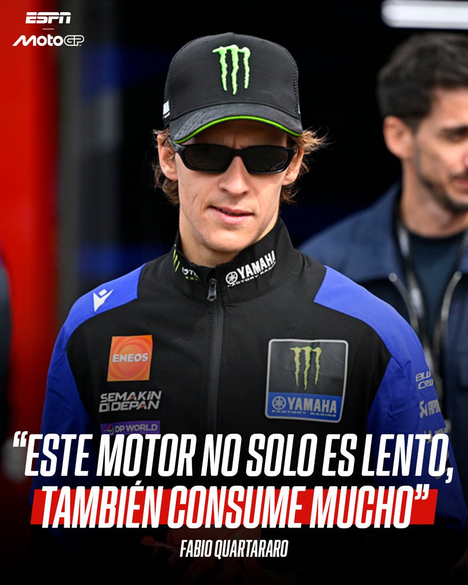 MotoGP_ESPN's tweet photo. Fabio le sigue encontrando puntos negativos a la Yamaha en sus últimas carreras. 👿

🗨️ "Mi última carrera en casa de Yamaha fue muy complicada. Tuve muchos problemas de consumo desde la vuelta siete, que me impidieron abrir el acelerador más del 70% a partir de ese momento. Este motor no solo es lento sino que, además, consume mucho".