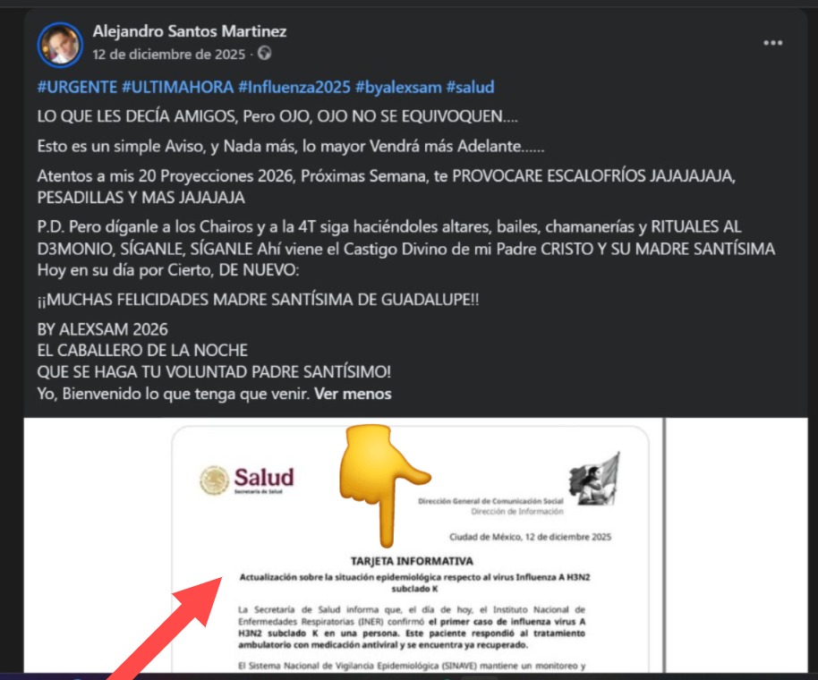 XALEXSAM's tweet photo. #URGENTE #Rusia #bacteria Y EL MUNDO ATENTO A LA BACTERIA QUE SE FUGO DE LABORATORIO RUSO, AUN SIN CONFIRMAR CLARO PERO ANALICEMOS CON SERIEDAD Y “BAJO RESERVA A LOS RESULTADOS FINALES DE LA INVESTIGACIÓN OFICIAL”

☣️ PESTE NEUMÓNICA (“AÉREA”) VS. SENSACIONALISMO: ANÁLISIS TÉCNICO Y CRITERIO

A ver, amigos, ojo. Para que no se lo tomen a pecho ni piensen que me estoy burlando o que ya estoy dando por hecho un escenario apocalíptico, hay que juguetear un poco con la guasa y el sarcasmo, pero también poner los datos duros sobre la mesa.

Como les dije anoche en ese post cortito (Donde les bromeaba con lo de CUÍDENSE TERRENALES porque a mí esos bichos no me hacen nada), hay que entender el contexto real: ni estamos ante el fin del mundo, ni hay que caer en pánico, pero tampoco se puede tapar el sol con un dedo si se llega a confirmar un brote grave.

1. DEFINICIÓN TÉCNICA: ¿QUÉ ES LA "PESTE AÉREA"?

Para empezar, no es un virus; es una bacteria (Yersinia pestis). Cuando en las noticias mencionan la variante "aérea", técnicamente se refieren a la Peste Neumónica:

• Transmisión por el aire: Tal como lo intuyen con el paralelismo del COVID-19, la variante neumónica no requiere de pulgas o ratas para transmitirse. Se propaga directamente de persona a persona mediante microgotas respiratorias que viajan por el aire al toser, estornudar o hablar.
• Impacto en los pulmones: A diferencia de la peste bubónica tradicional (la que inflamaba los ganglios en el siglo XIV, entre 1347 y 1351), la versión neumónica ataca directamente el sistema respiratorio, siendo la manifestación más agresiva y de más rápida evolución.

Nota Recuerda son # Variantes, la Segunda es ; 

Peste Septicémica: Cuando la bacteria entra directamente al torrente sanguíneo.

• La gran ventaja actual: Al ser una bacteria y no un virus, se combate y se cura con antibióticos comunes (como la doxiciclina o la gentamicina), siempre y cuando se administren en las primeras 24 horas.

2. CRITERIO Y ESCENARIO REAL

Tampoco nos caigamos de la mata pensando que viene un apocalipsis inevitable. Con las experiencias pasadas que ya vivimos a nivel global, los protocolos de contención sanitaria en aeropuertos, el rastreo de contactos y la medicina moderna, un brote de este tipo se contrarresta mucho más rápido que en el pasado.

¿Que si se llega a confirmar podría dejar bajas o muertes en algunos países? Por supuesto, las emergencias sanitarias siempre cobran factura. Pero de ahí a proyectar el colapso de la civilización hay una distancia enorme.

CONCLUSIONES Y MEDIDAS DE PREVENCIÓN

En resumen, hay que esperar primero la confirmación porque todavía no se confirma. Hay un prediagnóstico, pero lógicamente falta una investigación completa para poder determinar si es la peste negra aérea o simplemente fue un accidente de laboratorio y ya.

Y luego, de confirmarse —ojo, de confirmarse—, entonces ahora sí, a escuchar bien a las autoridades de salud y ya no tomarlo como guasa, como lo hicimos en el COVID muchos. O lo hicimos porque la verdad yo también sí: yo nunca me puse el cubrebocas (aunque yo casi no salgo, a final de cuentas) y terminé en el hospital, pero bueno.

Entonces, si se confirmara:

• Hay que escuchar muy bien y seguir las medidas de seguridad, amigos, y sobre todo no jugarle al valiente.
• Al primer mini síntoma, vas a un centro de salud y, si te la diagnostican, te meten tu medicina y se acabó, punto.

• Si te dicen que trates de evitar contacto, que te pongas un cubrebocas y todo eso, sigue las instrucciones.

Y así, amigos, miren: si llega a haber una mortalidad de confirmarse esta peste, vamos a hacer que sea lo más mínimo posible y no sea como pasó con el COVID, donde hay mucha diferencia. En el COVID no había vacuna; aquí sí hay medicina, aquí sí hay una experiencia previa, hay mucha ganancia y, sobre todo, la cura está en las manos de todas las instituciones a nivel mundial.

P.D. Y VIVE CADA DIA CON INTENSIDAD COMO SI FUERA EL ULTIMO QUE TE PRESTO DIOS CRISTO REY, DEJA ENVIDIAS, CODICIAS Y SOBRE TODO VIVIR ECHANDO VENENO Y HATE JAJAJAJAJAJAJAJAJA 

En resumen: atentos a la información, cero pánico, mucho criterio y a seguir con la vida.

AH EL 12 DE DICIEMRBE 2025 YO YA HABIA COMENTADO ALGO PARECIDO, COMO LO HICE EN DICIEMRBE DE 2019 SOBRE EL COVID, DIJE QUE VEIA EN MARZO UNA PANDEMIA Y ESE MES LLEGO A MX, EN FIN YA SABEN ME GUSTA PROYECTAR COSAS CADA DICIEMBRE

By ALEXSAM – Criterio, Tecnología y Análisis Geopolítico. 

#ByAlexsam #ElCaballeroDeLaNoche #PesteNeumonica #SaludPublica #Geopolitica #CriterioSinFiltro #analisistecnico