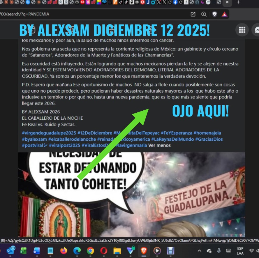 XALEXSAM's tweet photo. #URGENTE #Rusia #bacteria Y EL MUNDO ATENTO A LA BACTERIA QUE SE FUGO DE LABORATORIO RUSO, AUN SIN CONFIRMAR CLARO PERO ANALICEMOS CON SERIEDAD Y “BAJO RESERVA A LOS RESULTADOS FINALES DE LA INVESTIGACIÓN OFICIAL”

☣️ PESTE NEUMÓNICA (“AÉREA”) VS. SENSACIONALISMO: ANÁLISIS TÉCNICO Y CRITERIO

A ver, amigos, ojo. Para que no se lo tomen a pecho ni piensen que me estoy burlando o que ya estoy dando por hecho un escenario apocalíptico, hay que juguetear un poco con la guasa y el sarcasmo, pero también poner los datos duros sobre la mesa.

Como les dije anoche en ese post cortito (Donde les bromeaba con lo de CUÍDENSE TERRENALES porque a mí esos bichos no me hacen nada), hay que entender el contexto real: ni estamos ante el fin del mundo, ni hay que caer en pánico, pero tampoco se puede tapar el sol con un dedo si se llega a confirmar un brote grave.

1. DEFINICIÓN TÉCNICA: ¿QUÉ ES LA "PESTE AÉREA"?

Para empezar, no es un virus; es una bacteria (Yersinia pestis). Cuando en las noticias mencionan la variante "aérea", técnicamente se refieren a la Peste Neumónica:

• Transmisión por el aire: Tal como lo intuyen con el paralelismo del COVID-19, la variante neumónica no requiere de pulgas o ratas para transmitirse. Se propaga directamente de persona a persona mediante microgotas respiratorias que viajan por el aire al toser, estornudar o hablar.
• Impacto en los pulmones: A diferencia de la peste bubónica tradicional (la que inflamaba los ganglios en el siglo XIV, entre 1347 y 1351), la versión neumónica ataca directamente el sistema respiratorio, siendo la manifestación más agresiva y de más rápida evolución.

Nota Recuerda son # Variantes, la Segunda es ; 

Peste Septicémica: Cuando la bacteria entra directamente al torrente sanguíneo.

• La gran ventaja actual: Al ser una bacteria y no un virus, se combate y se cura con antibióticos comunes (como la doxiciclina o la gentamicina), siempre y cuando se administren en las primeras 24 horas.

2. CRITERIO Y ESCENARIO REAL

Tampoco nos caigamos de la mata pensando que viene un apocalipsis inevitable. Con las experiencias pasadas que ya vivimos a nivel global, los protocolos de contención sanitaria en aeropuertos, el rastreo de contactos y la medicina moderna, un brote de este tipo se contrarresta mucho más rápido que en el pasado.

¿Que si se llega a confirmar podría dejar bajas o muertes en algunos países? Por supuesto, las emergencias sanitarias siempre cobran factura. Pero de ahí a proyectar el colapso de la civilización hay una distancia enorme.

CONCLUSIONES Y MEDIDAS DE PREVENCIÓN

En resumen, hay que esperar primero la confirmación porque todavía no se confirma. Hay un prediagnóstico, pero lógicamente falta una investigación completa para poder determinar si es la peste negra aérea o simplemente fue un accidente de laboratorio y ya.

Y luego, de confirmarse —ojo, de confirmarse—, entonces ahora sí, a escuchar bien a las autoridades de salud y ya no tomarlo como guasa, como lo hicimos en el COVID muchos. O lo hicimos porque la verdad yo también sí: yo nunca me puse el cubrebocas (aunque yo casi no salgo, a final de cuentas) y terminé en el hospital, pero bueno.

Entonces, si se confirmara:

• Hay que escuchar muy bien y seguir las medidas de seguridad, amigos, y sobre todo no jugarle al valiente.
• Al primer mini síntoma, vas a un centro de salud y, si te la diagnostican, te meten tu medicina y se acabó, punto.

• Si te dicen que trates de evitar contacto, que te pongas un cubrebocas y todo eso, sigue las instrucciones.

Y así, amigos, miren: si llega a haber una mortalidad de confirmarse esta peste, vamos a hacer que sea lo más mínimo posible y no sea como pasó con el COVID, donde hay mucha diferencia. En el COVID no había vacuna; aquí sí hay medicina, aquí sí hay una experiencia previa, hay mucha ganancia y, sobre todo, la cura está en las manos de todas las instituciones a nivel mundial.

P.D. Y VIVE CADA DIA CON INTENSIDAD COMO SI FUERA EL ULTIMO QUE TE PRESTO DIOS CRISTO REY, DEJA ENVIDIAS, CODICIAS Y SOBRE TODO VIVIR ECHANDO VENENO Y HATE JAJAJAJAJAJAJAJAJA 

En resumen: atentos a la información, cero pánico, mucho criterio y a seguir con la vida.

AH EL 12 DE DICIEMRBE 2025 YO YA HABIA COMENTADO ALGO PARECIDO, COMO LO HICE EN DICIEMRBE DE 2019 SOBRE EL COVID, DIJE QUE VEIA EN MARZO UNA PANDEMIA Y ESE MES LLEGO A MX, EN FIN YA SABEN ME GUSTA PROYECTAR COSAS CADA DICIEMBRE

By ALEXSAM – Criterio, Tecnología y Análisis Geopolítico. 

#ByAlexsam #ElCaballeroDeLaNoche #PesteNeumonica #SaludPublica #Geopolitica #CriterioSinFiltro #analisistecnico