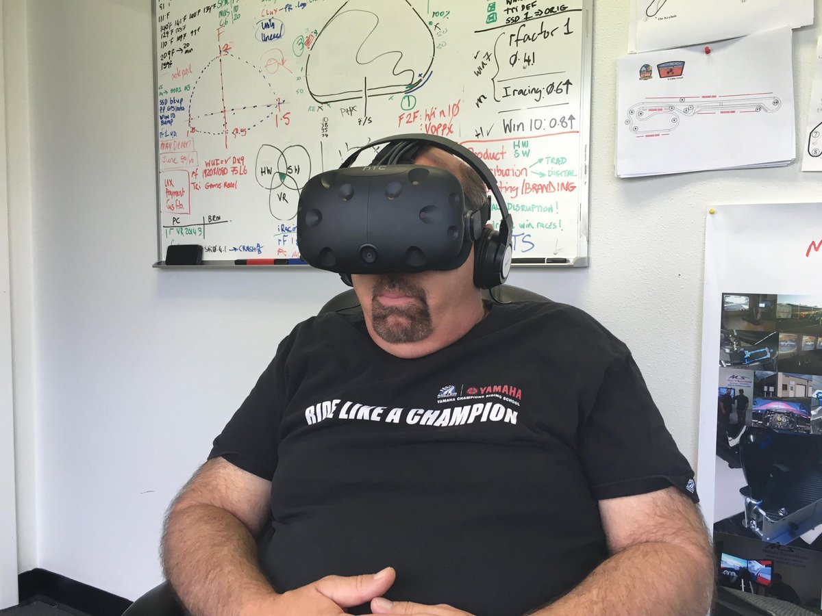 LuxPerformance's tweet photo. Virtual reality isn't just for drivers. Fred is putting in the VR work to learn an upcoming track and gain every bit of insight possible before hitting the real thing. Every detail matters when you're looking for more speed on track!

#LuxPerformanceGroup https://t.co/iRjRu493I7