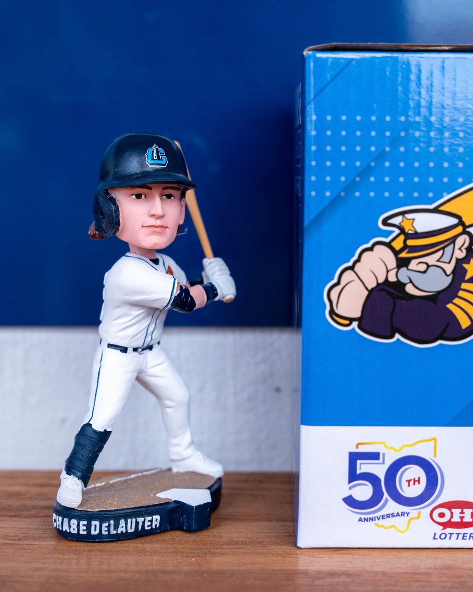 LCCaptains's tweet photo. celebrating chase in the game 2 lineup the only way we know how 🙂‍↕️

want a chance to win a chase delauter bobblehead? 👀
- repost this
- follow us

winner will be dm’d thursday, 10/8
must be able to pickup at classic auto group park! https://t.co/ECufwnBADr