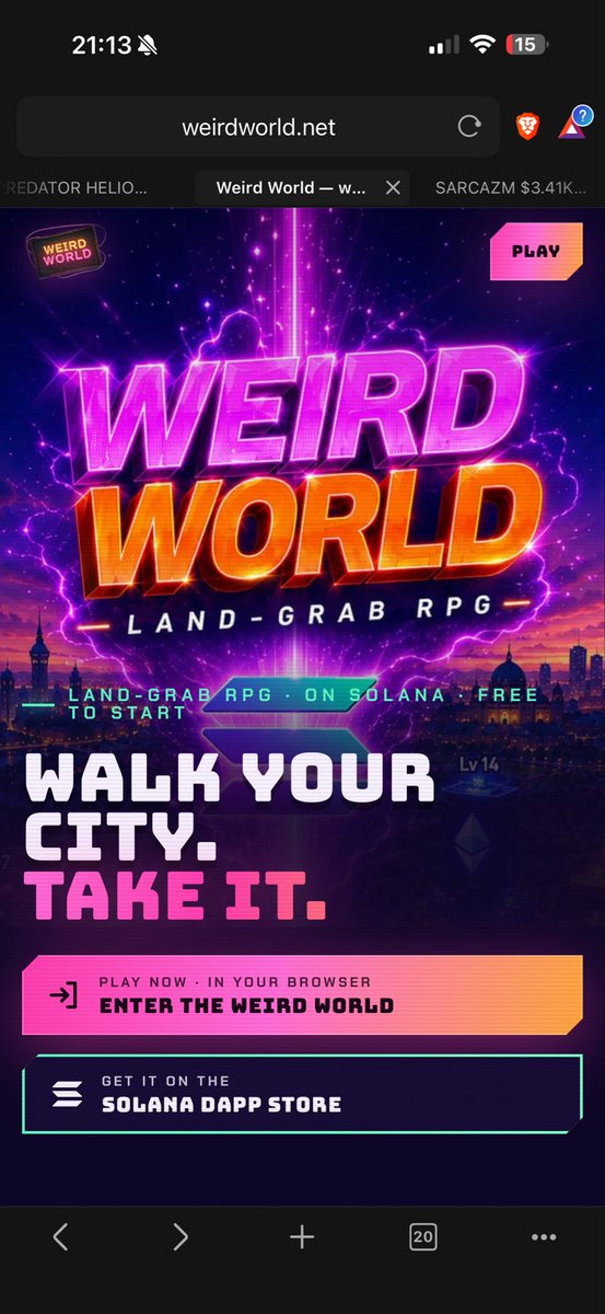WeirdWorldSol's tweet photo. Our website is live and it’s weirdly beautiful 😍.  
Download Weird World game on @solanamobile dApp store! https://t.co/DmHaghQSjo