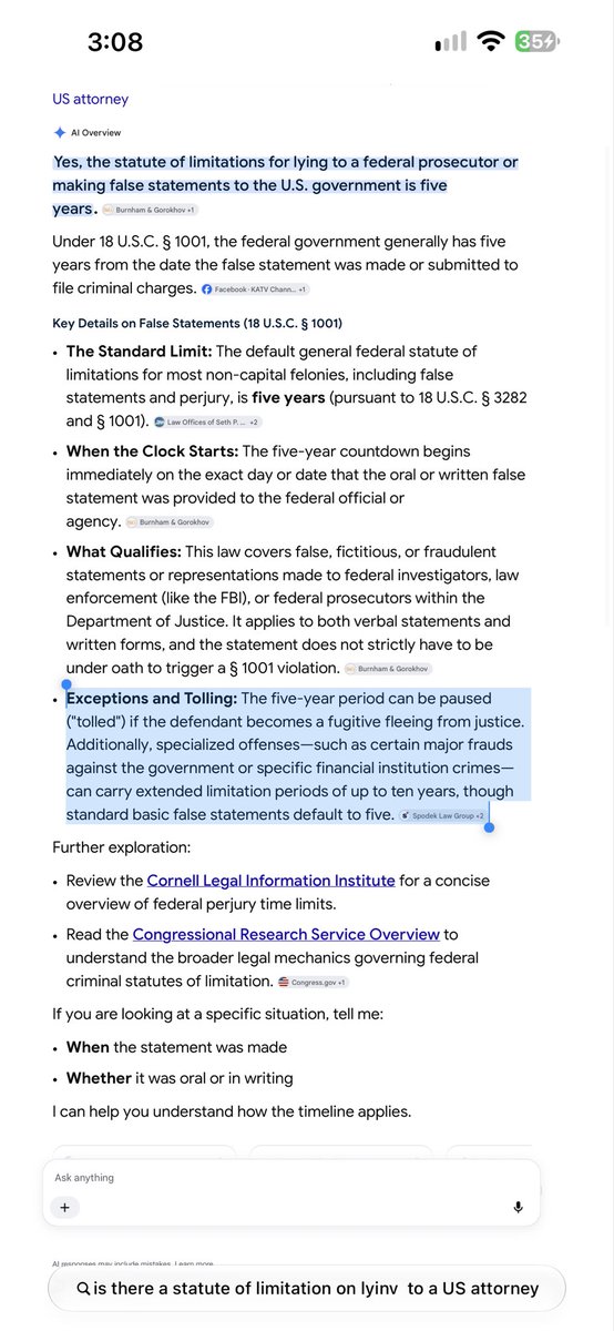 vegansuz's tweet photo. Prince Andrew Lied to Federal prosecutor GEOFFREY Berman that he would cooperate and he did it through his Lawyers.Allegedly serious crime if u lie, but he’s above the law. It also just is a legal record that he is a liar, confident above the law. Statute can be “tolled” paused https://t.co/5pIQwyZ85Z