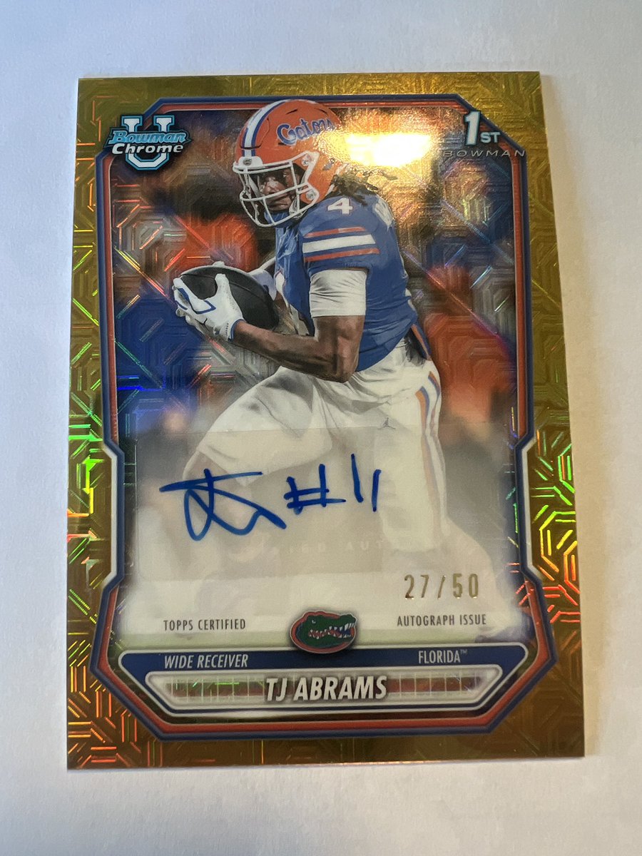 difandpete's tweet photo. @cardboardbst 2026 Bowman TJ Abrams auto /50. 

$200 shipped https://t.co/h4rUkrAb5X