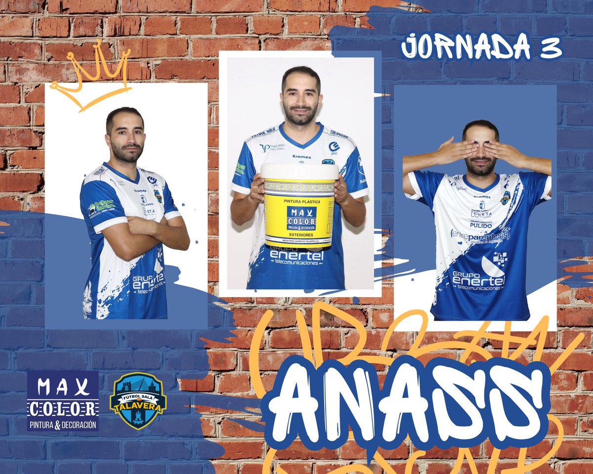 FS_Talavera's tweet photo. Su 'hattrick' ⚽️⚽️⚽️ nos valió para conseguir puntuar en nuestro desplazamiento a Móstoles 🚍🚍🚍 El primer MVP 🎖️🎖️🎖️ de la temporada para 'El Niño de La Puebla' y presenta su candidatura al Trofeo @maxcolorpintura 🎨🎨🎨 ¡Enhorabuena, @anass_97! 👏🏻👏🏻👏🏻 #123Talavera💙🤍 https://t.co/brYFFDwfCV