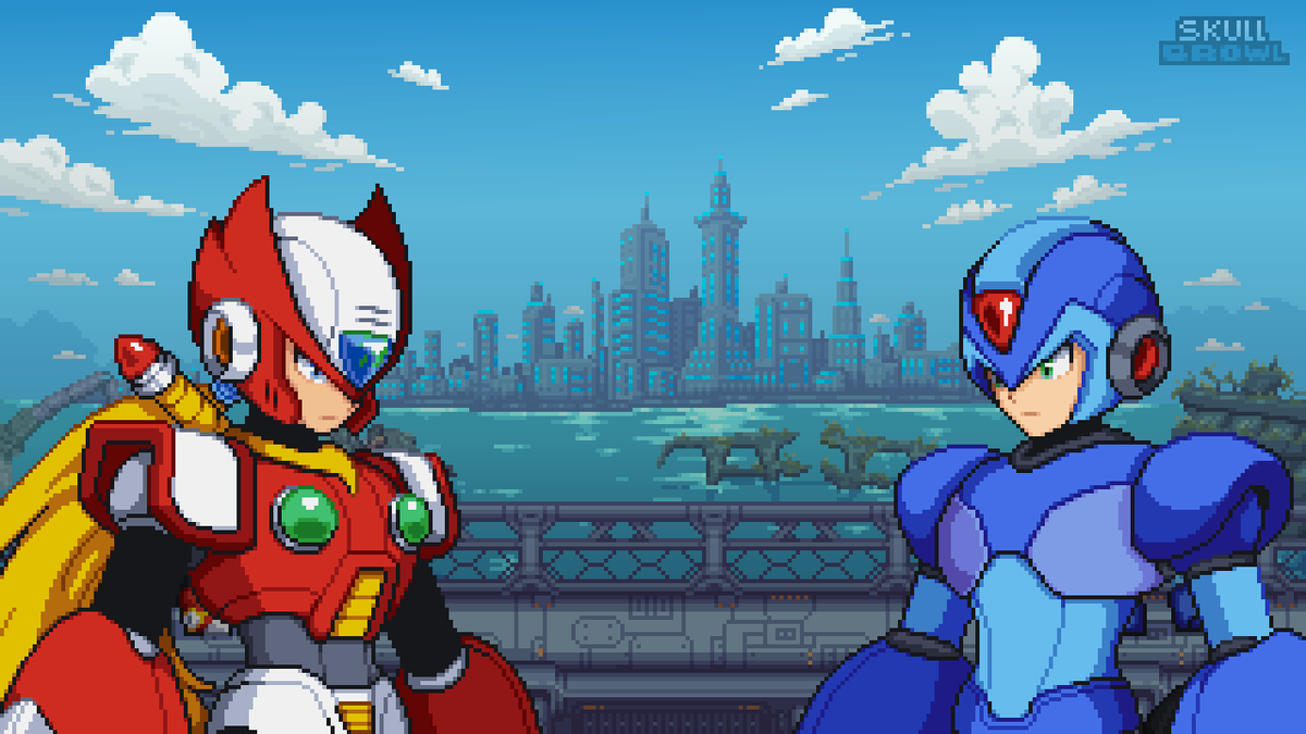 skullbrow's tweet photo. WIP👀... Zero! Is that really you?

#megamanzero #megamanx #pixelart https://t.co/LBsQP2Nu7w