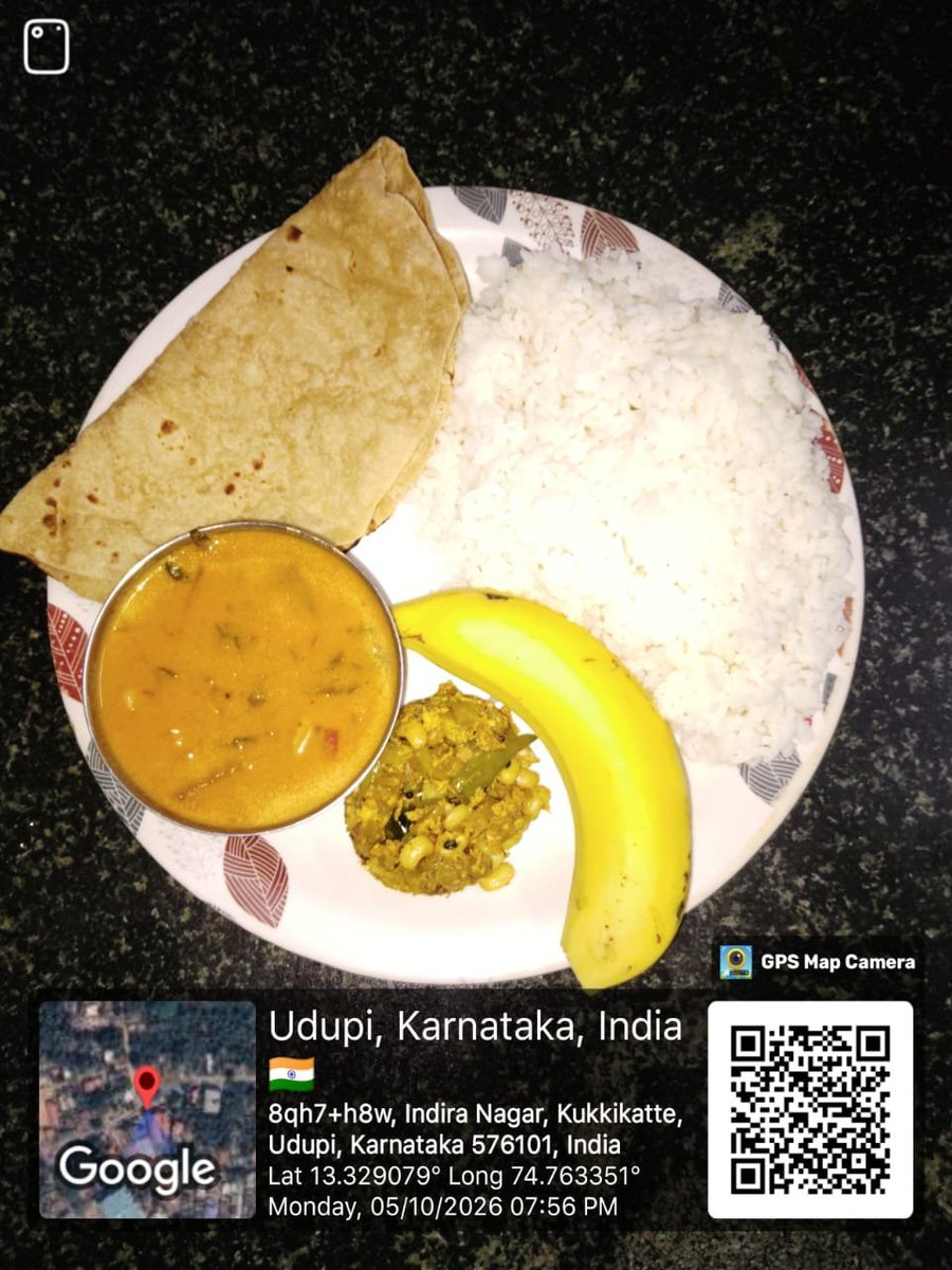 SWDGoK's tweet photo. #SocialAudit_SWDMeals 
#SocialWelfare_Karnataka 
@sw_udupi 
Dinner 05.10.2026
Dr B R Ambedkar Post Metric Boy's Hostel 76 Badagabettu Udupi https://t.co/PfcI2JcB8k