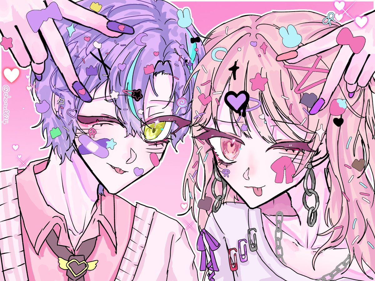 Choroo0624's tweet photo. 큐트한 그들💜🩷 #類瑞 #瑞類 #prsk_Fa https://t.co/Q1cA1RBg6T