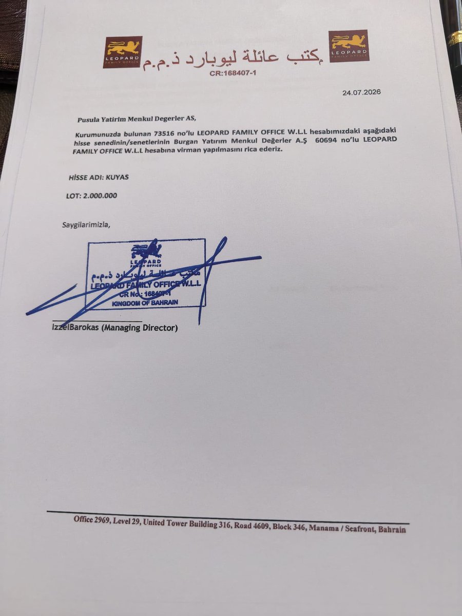 emrullaherdinc's tweet photo. 🔴 Serdar Turhan, Muhammed Yarız ve Şaban Serkan İlaldı’nın hisse hareketleri araştırılıyor

İstanbul Cumhuriyet Başsavcılığı Terörizmin Finansmanı ve Aklama Suçları Soruşturma Bürosu, Serdar Turhan, Muhammed Yarız ve Şaban Serkan İlaldı’nın banka ve aracı kurum hesaplarındaki hisse hareketlerinin incelenmesi için müzekkere yazdı.

Savcılık, Ocak 2025’ten bugüne kadar şüphelilerin ellerindeki hisselerin başka gerçek veya tüzel kişilerin hesaplarına ya da yurt dışındaki banka ve aracı kurumlara virmanlanıp virmanlanmadığının tespitini istedi.

5 Ekim 2026 tarihli müzekkerede; hangi hissenin ne kadar aktarıldığı, işlemlerin tarihleri, yazılı ve sözlü talimatlar, virman yapılan hesaplar ve hesap sahiplerinin kimlik bilgilerinin Başsavcılığa gönderilmesi talep edildi.

Özellikle SPK’nın fonlara ilişkin tasfiye süreçleri öncesindeki hisse hareketleri incelenecek. Elde edilecek kayıtların, soruşturma kapsamındaki mal varlığı tedbirlerinin değerlendirilmesinde esas alınacağı öğrenildi.