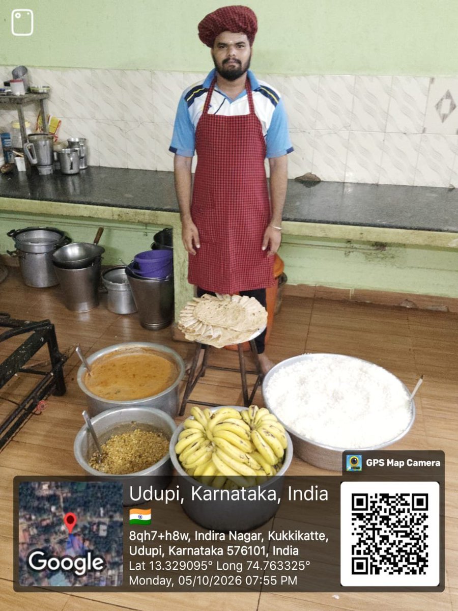 SWDGoK's tweet photo. #SocialAudit_SWDMeals 
#SocialWelfare_Karnataka 
@sw_udupi 
Dinner 05.10.2026
Dr B R Ambedkar Post Metric Boy's Hostel 76 Badagabettu Udupi https://t.co/PfcI2JcB8k