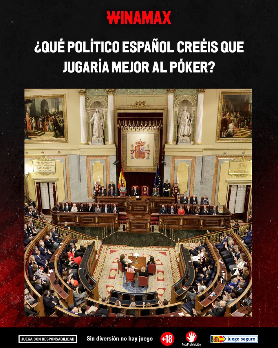 Winamax_Espana's tweet photo. 🎁 ¡SORTEAMOS UN TICKET DE 20 €!

🗳️ España se prepara para unas nuevas elecciones… ¿qué político español crees que jugaría mejor al póker?

🔁 Síguenos + RT + Responde + Nick Winamax. https://t.co/glImfHMN75