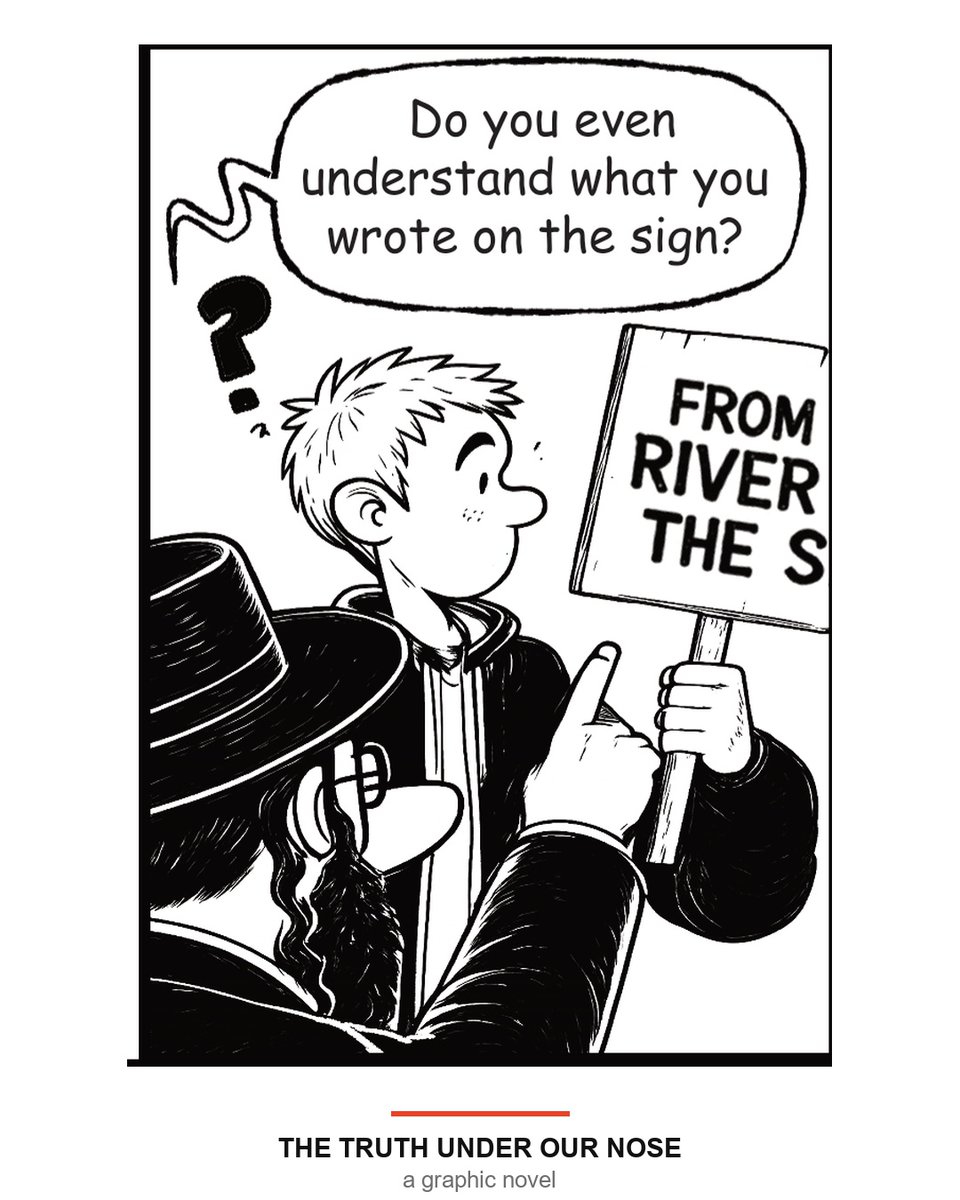 truthundernose's tweet photo. Norwich, 1144. A boy is found dead. Someone says the Jews did it for a ritual.

Nobody asked what that meant. You only had to repeat it.

Eight hundred years later a man marches with a sign and does not know what it says. The slogan always arrives finished. https://t.co/ODPSTgyjfT