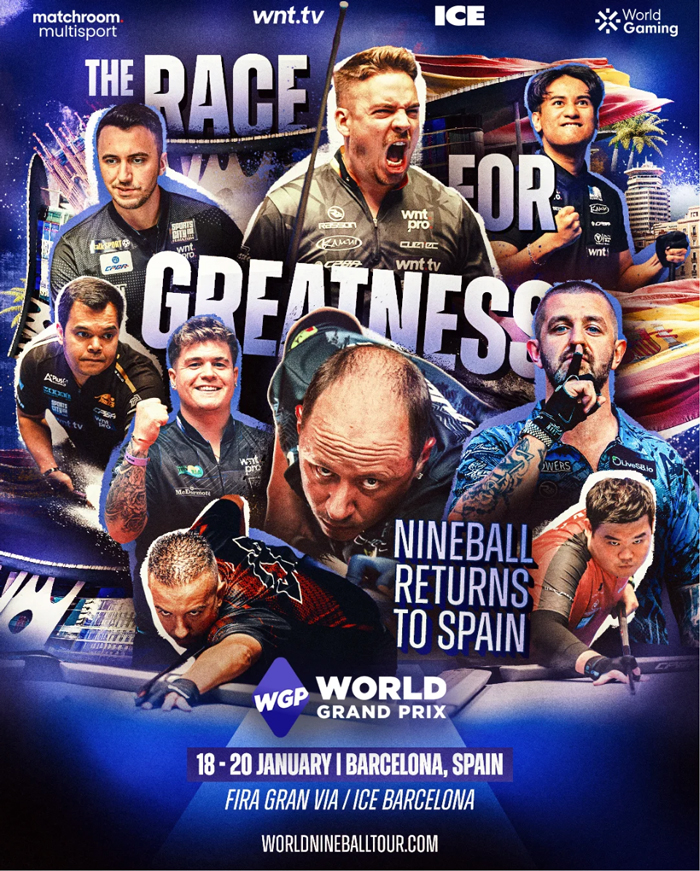 Jammasrl's tweet photo. ICE Barcelona ospita il World Nineball: debutta il World Grand Prix 2027 dlvr.it/TVnNPf #WorldNineball #WorldGrandPrix #ICEBarcelona #Sport #Gaming https://t.co/91QY5CgCo3