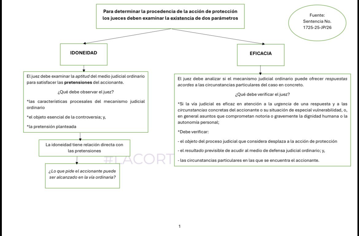 VeronicaLHM's tweet photo. 🔵Procedencia de la acción de protección: Sentencia No. 1725-25-JP/26

🔺Un tema cada vez más técnico. 

*Puedes escribirnos a lacortedice@gmail.com por este PDF🦉 https://t.co/cXJ0r9fWO2