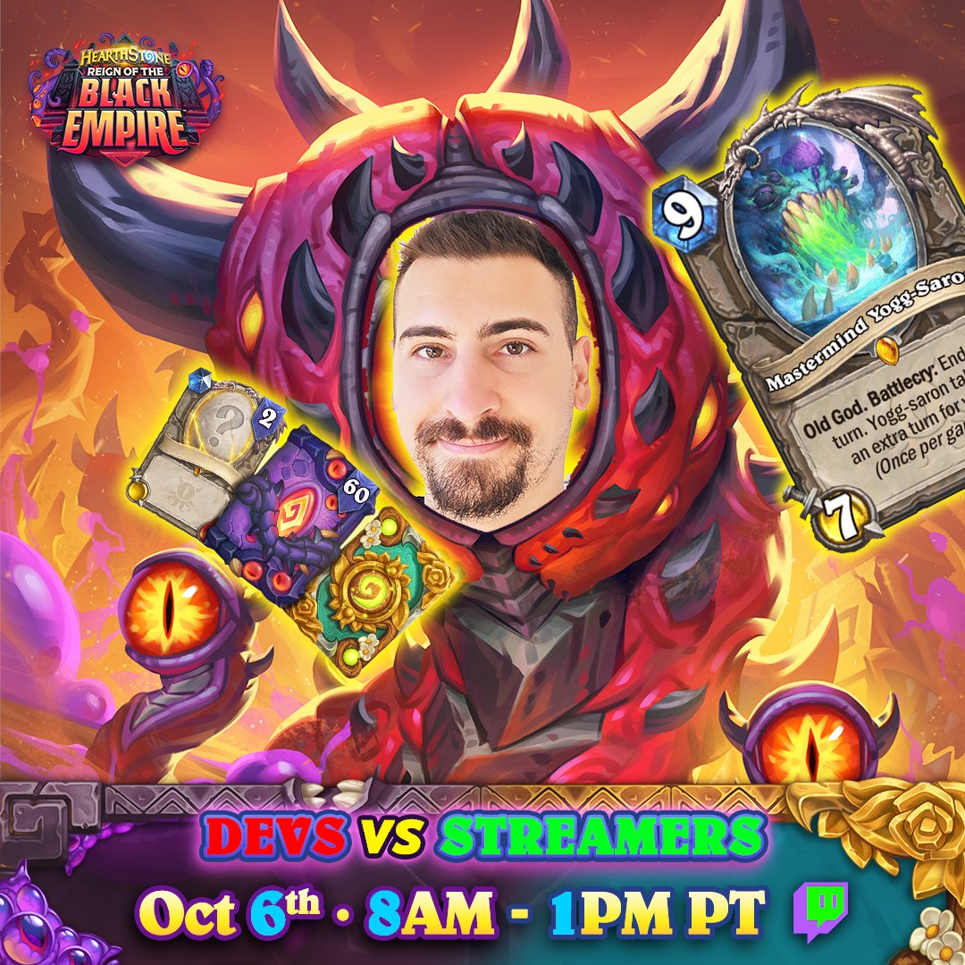 Christian_HS_'s tweet photo. 🎁Giveaway!🎁 I will participate the Theorycrafting: Devs vs. Streamers event, and thanks to @PlayHearthstone will have some gifts for you live on my Twitch!
To Join:
👍Like
🔁Repost
✅Follow me @Christian_HS_ 
💬Comment with your favorite NEW Expansion card!
#Hearthstone https://t.co/ir9goyMzTG