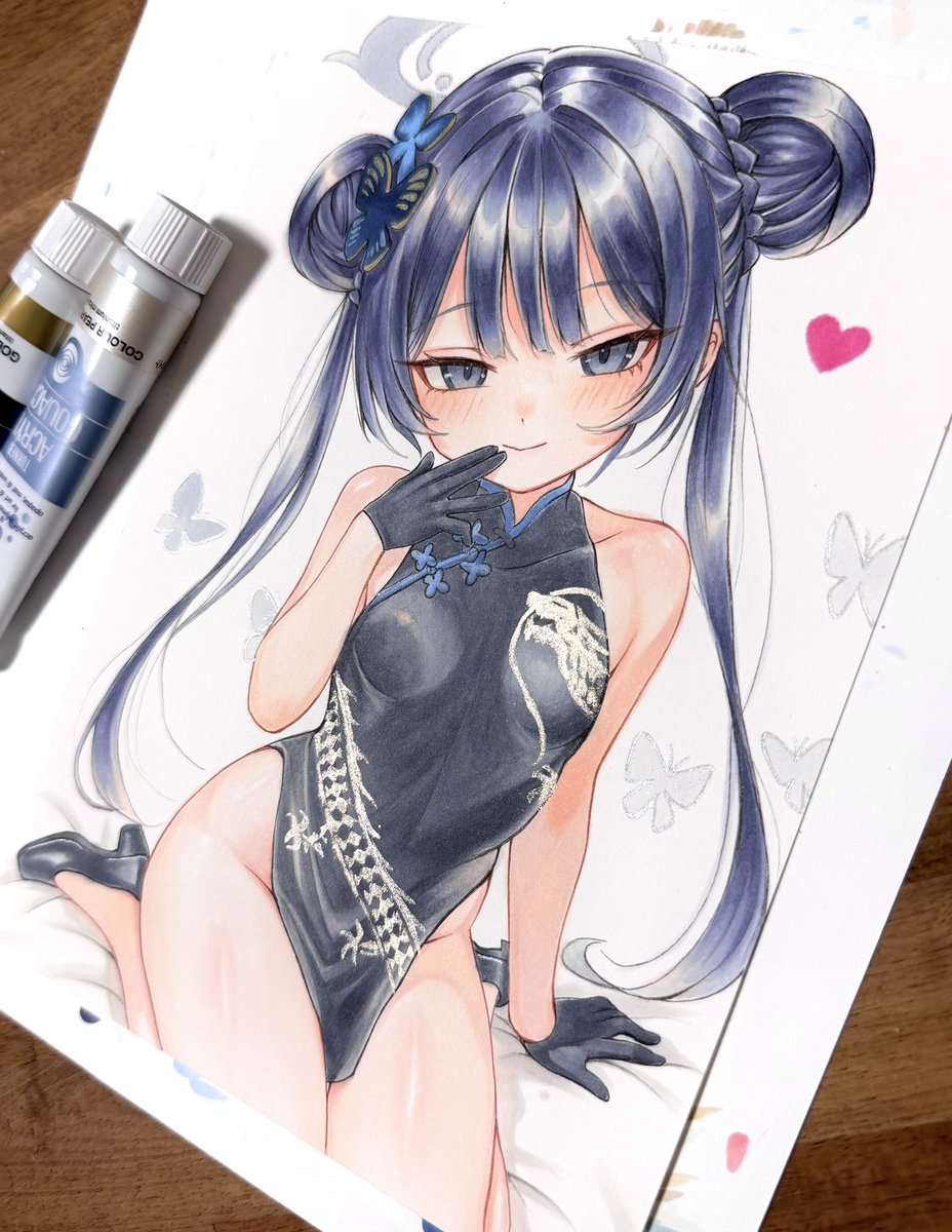 Uron_Illust's tweet photo. ご依頼いただいたキサキちゃんでした🦋

 #ブルアカ https://t.co/90D89AJg9x