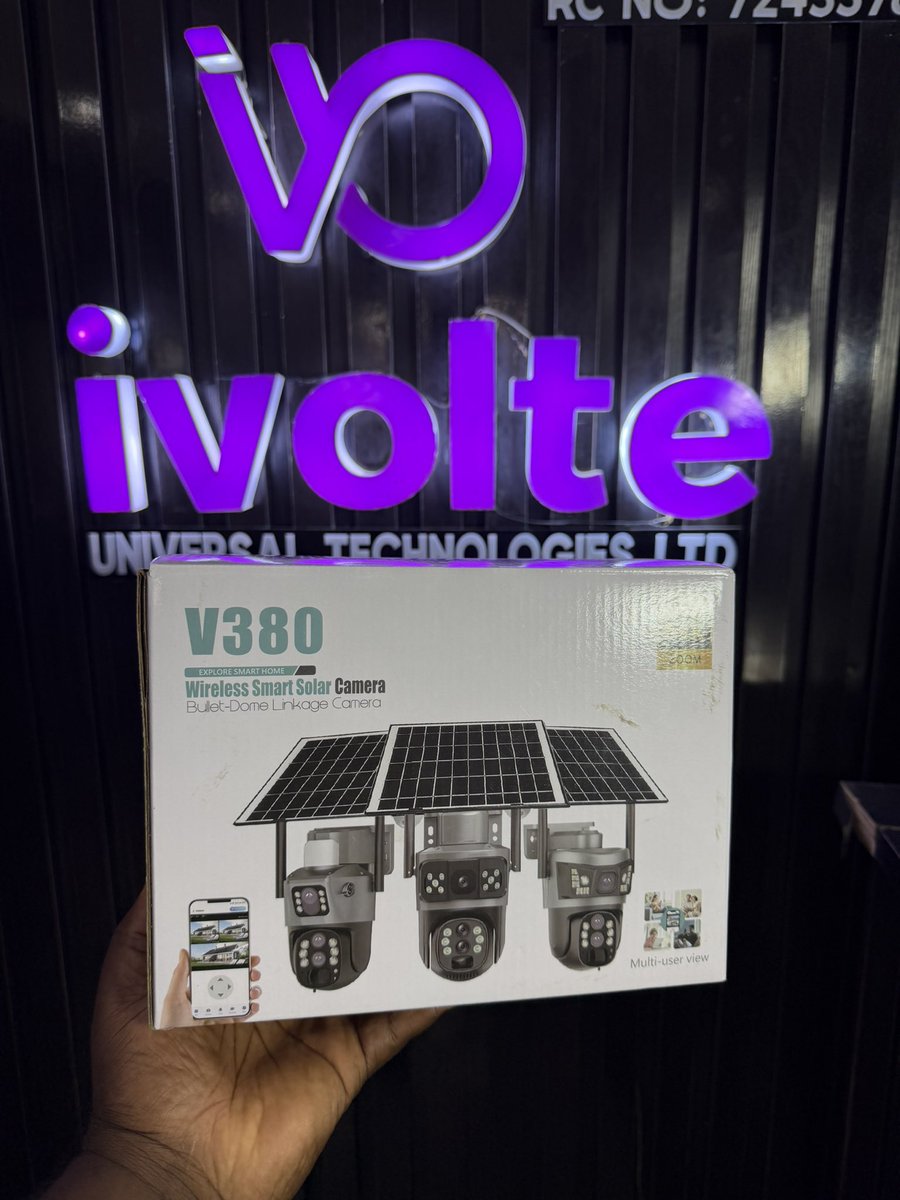 Ivolte_stores's tweet photo. Solar Wireless Full HD Camera 

Price : #90,000 

Nationwide  Delivery 🚚 https://t.co/WusAcsxK3r