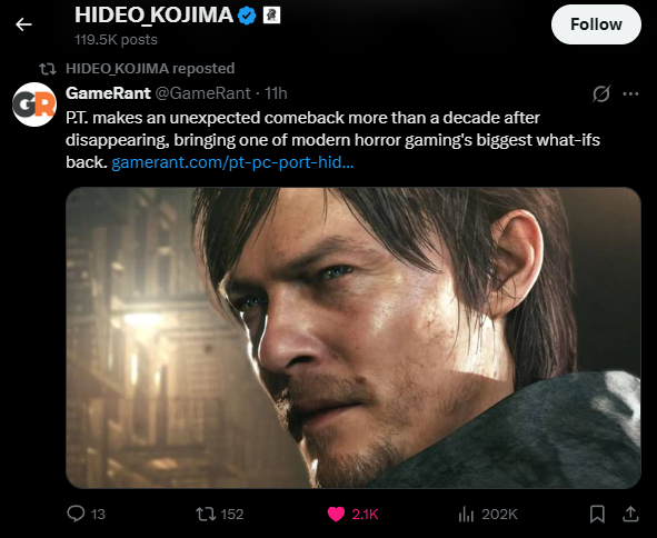 smokisevdalisi's tweet photo. The GOAT himself acknowledged my port. I am speechless. Seeing @Kojima_Hideo @HIDEO_KOJIMA_EN notice something I’ve poured so much time and passion into genuinely means the world to me. Thank you so much, and huge thanks to @GameRant for making this moment possible. ❤️ https://t.co/uMsak9P6Wv