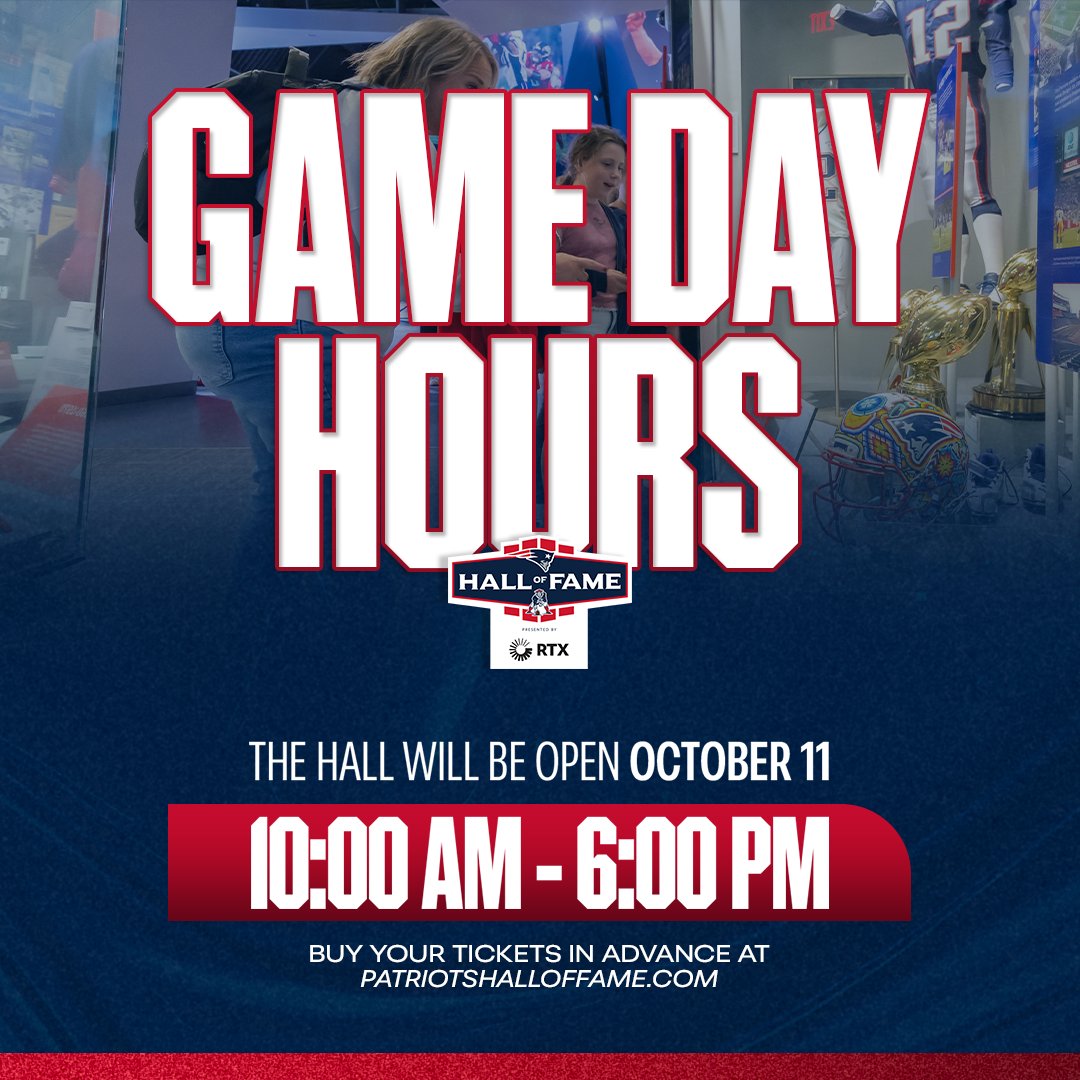 TheHall's tweet photo. The Hall is open this gameday, October 11, from 10:00 AM - 6:00 PM! 🥳

Get your tickets in advance at https://t.co/7FiVMi7ymy https://t.co/WpJ5szi9hr