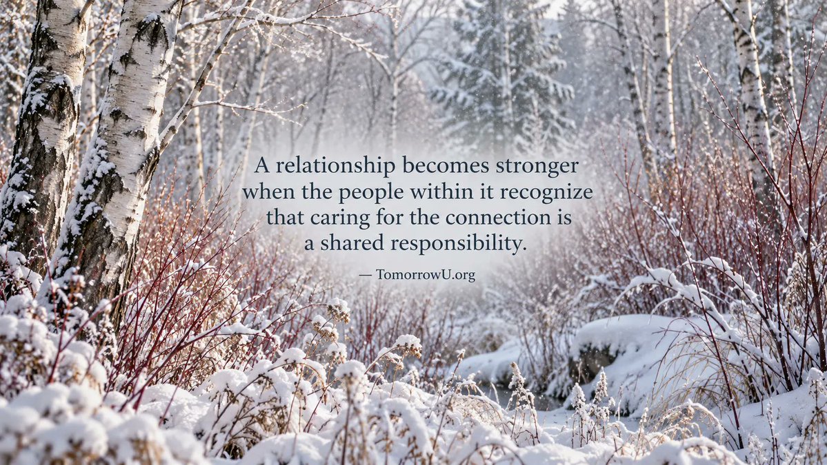 TomorrowU_org's tweet photo. Strong relationships are not carried by one person. They grow when both people notice what the connection needs and choose to care for it together.

Mutual effort turns connection into partnership.

✨ https://t.co/VigVU9bXKW

via @TomorrowU_org

#Relationships #Connection https://t.co/8GMpmATNBd