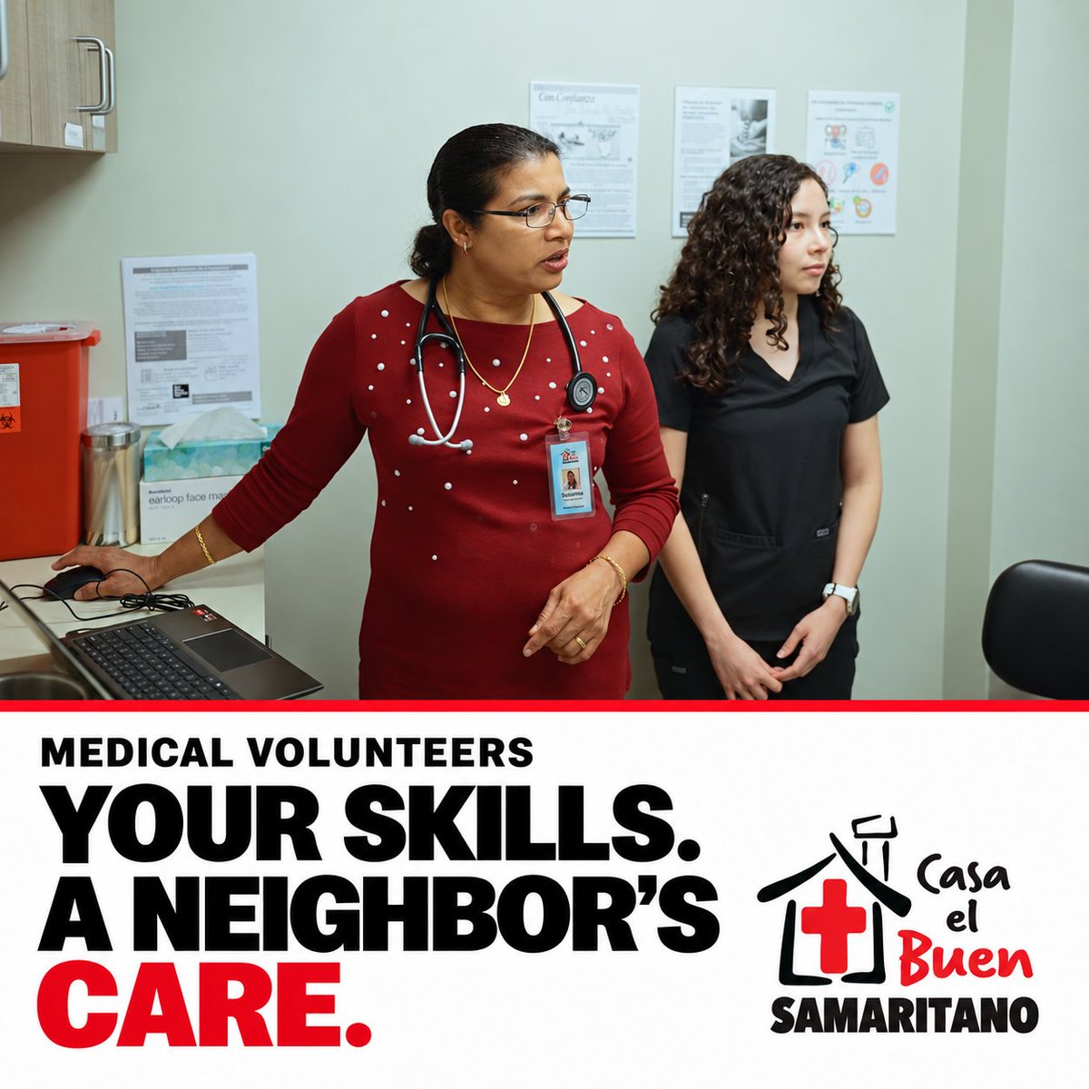 casaelbuen's tweet photo. Physicians, nurse practitioners, and physician assistants, use your skills to care for uninsured neighbors at Casa. Message us about volunteering or share this invitation.
 
 Verse of the week
“Use whatever gift you have received to serve others.”
 1 PETER 4:10 https://t.co/04XRFcZvQq