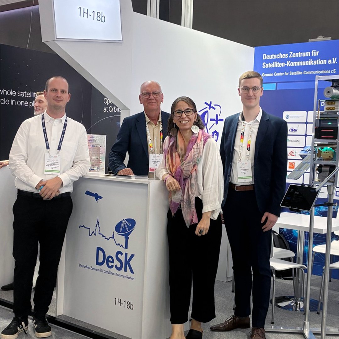 IQspacecom's tweet photo. Great exchanges on the first day of IAC 2026 🛰️🤝 As per the slogan on our giveaway tote bag, today our experts formed new 'connections in space' at our booth 1F-08J inside the German Pavilion. Book your dedicated meeting here:
https://t.co/FojfNvYqeb https://t.co/cTv8GWtJQG