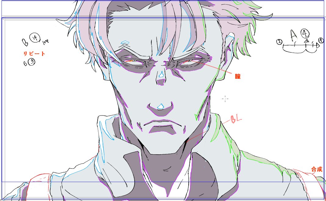 Tolgia_'s tweet photo. A lil animation made maybe it's Nanami without his glasses ?

#indie_anime #呪術廻戦 https://t.co/8vEbpjomms