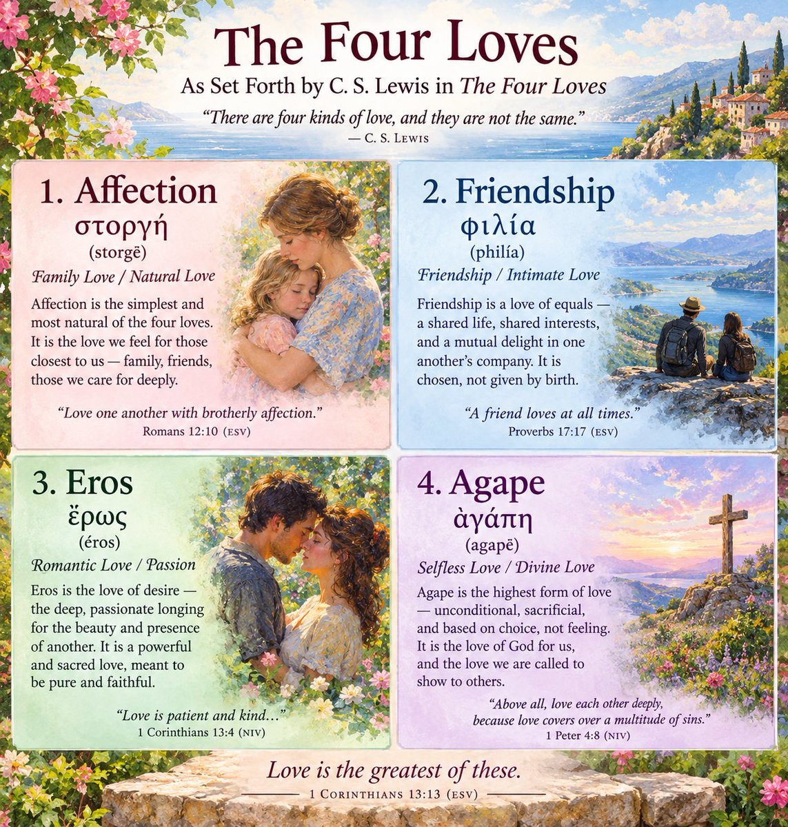 FragileShadow's tweet photo. The four types of love (C.S. Lewis). This is foundational. https://t.co/jG5pjvCN4E
