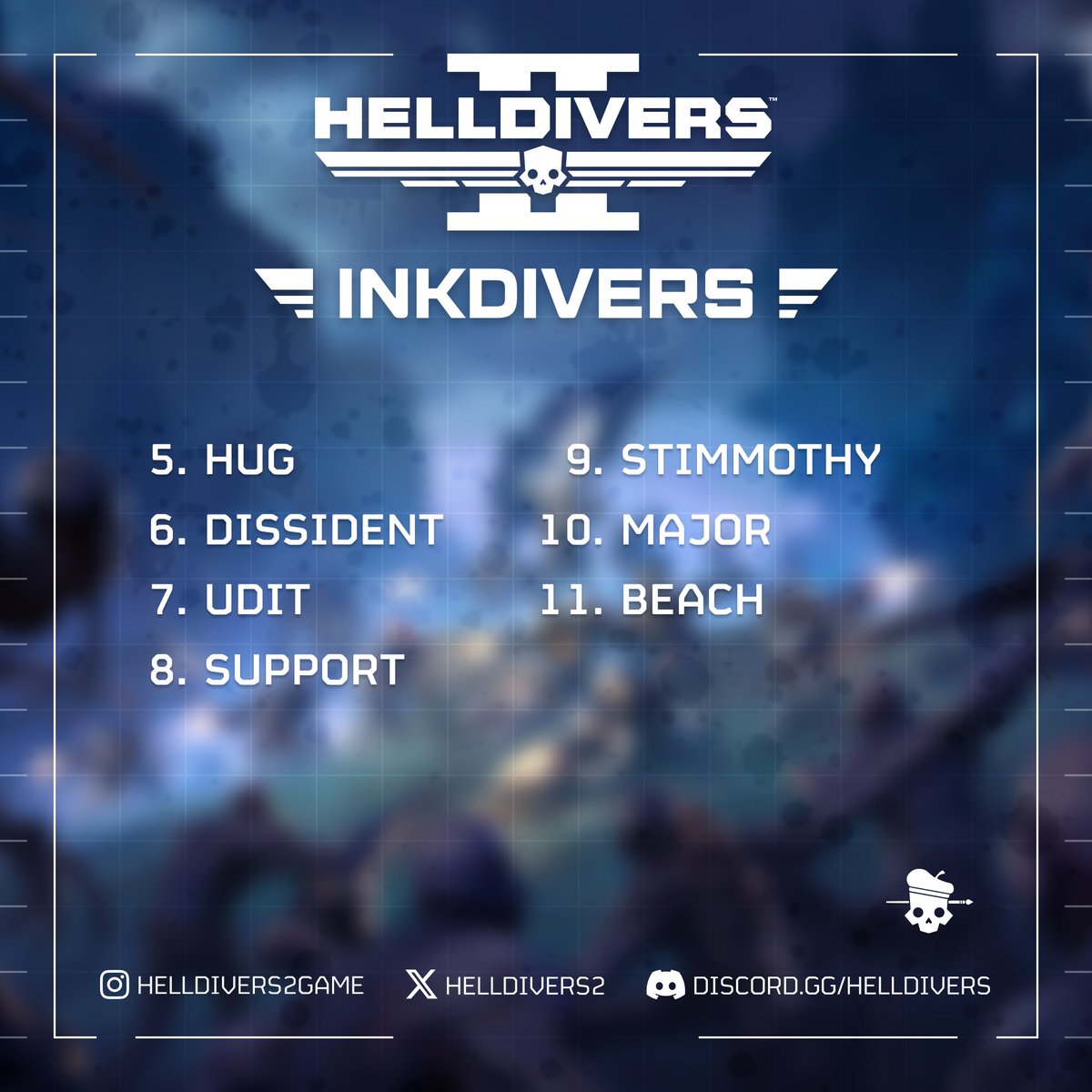 helldivers2's tweet photo. Helldivers, your next batch of Inkdivers words is ready. 

Participating in #Inkdivers? Share your pieces and tag us. https://t.co/J5OJ741hNm