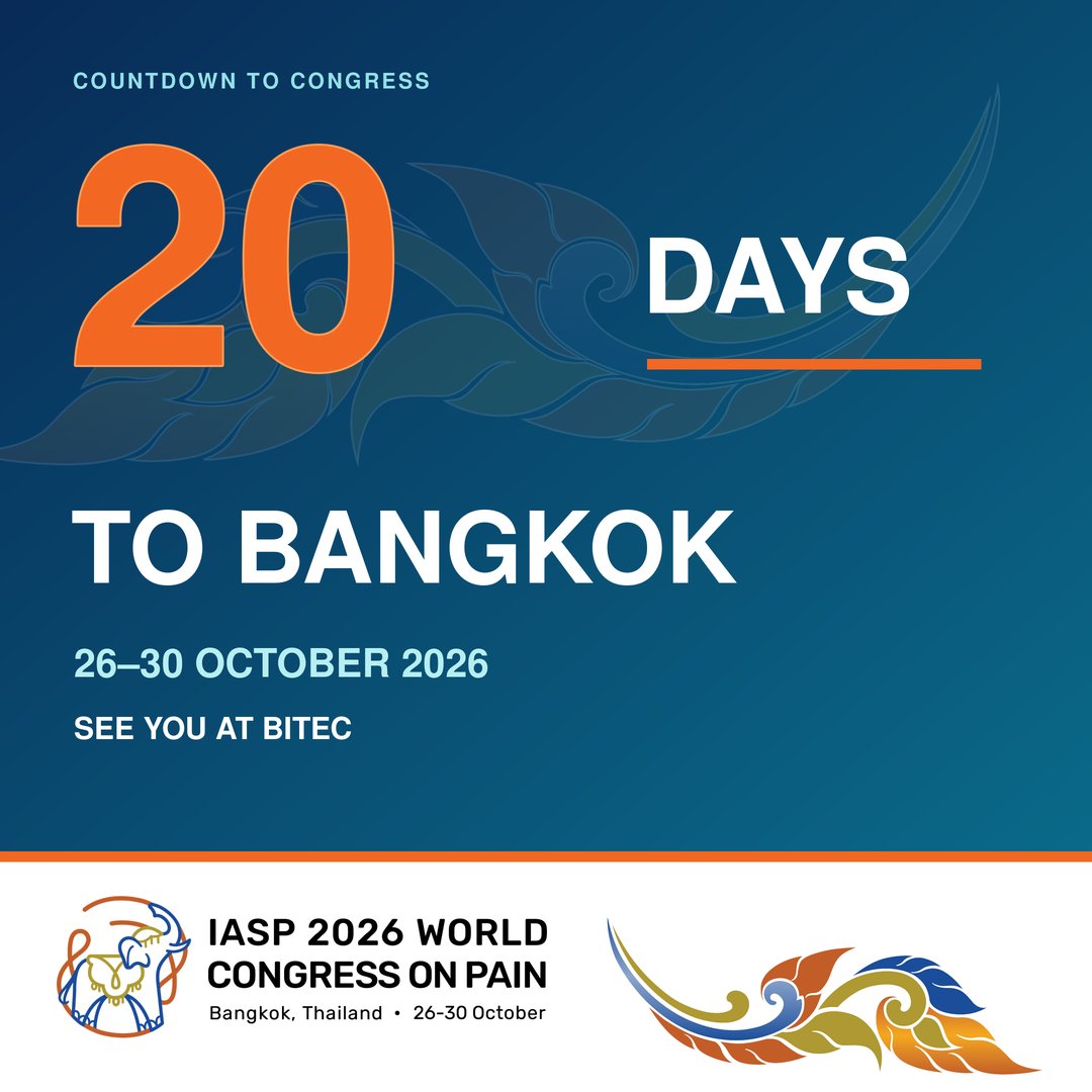IASPpain's tweet photo. Three weeks to Bangkok. What are you most looking forward to at #IASP2026: the science, practical learning, posters, networking or something else? Share it in the comments. #PainScience https://t.co/HLoCm1CIkH