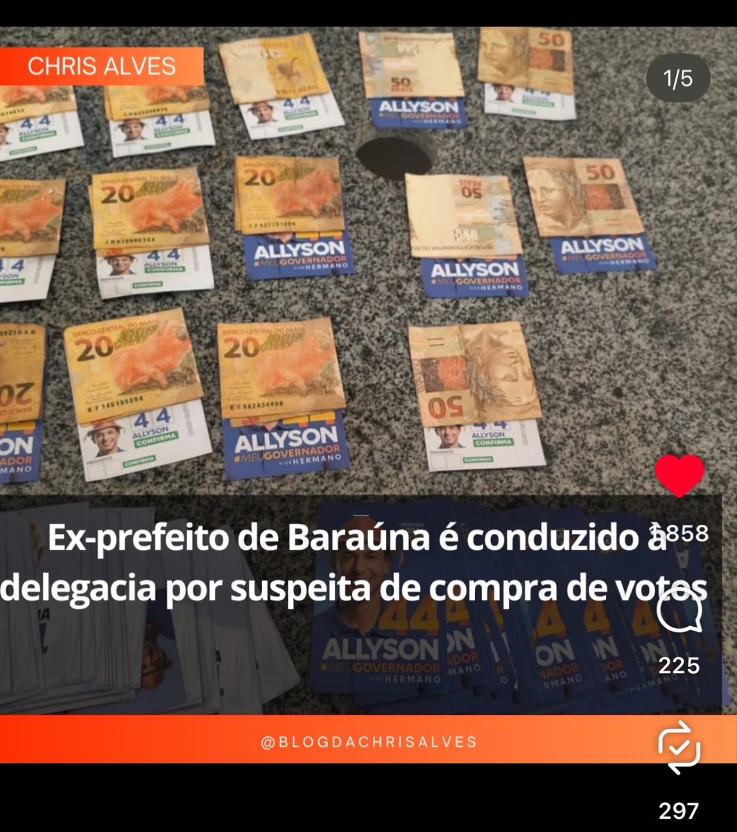 rafaelprea's tweet photo. Allyson Bezerra, o menino humilde, ontem queimou dinheiro no RN comprando voto com força. É o jeito dele de combater a “velha política”.  

O RN não pode retroceder, no segundo turno é 1️⃣3️⃣ pra eleger @caduxavier governador https://t.co/bRYINlJTvn